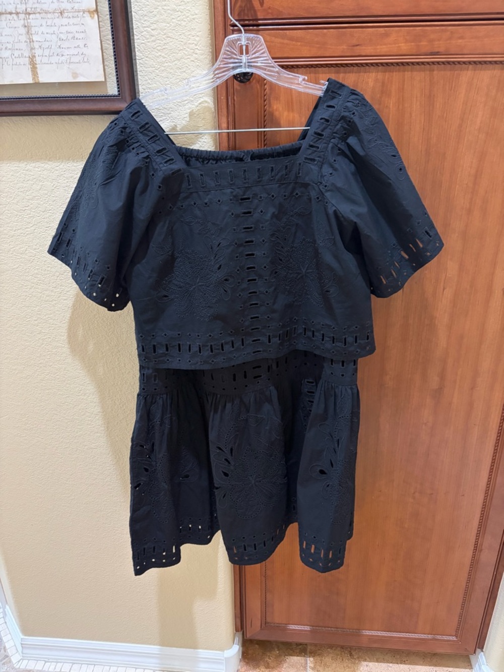 Rails Black Eyelet Dress Set